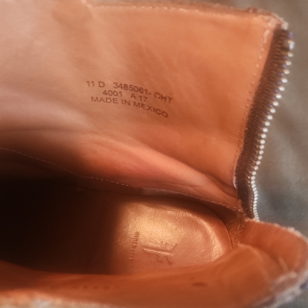 Frye Men's Brown Suede Buckle Boots - Picture 5 of 7